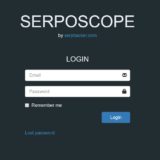 serposcopeログイン画面